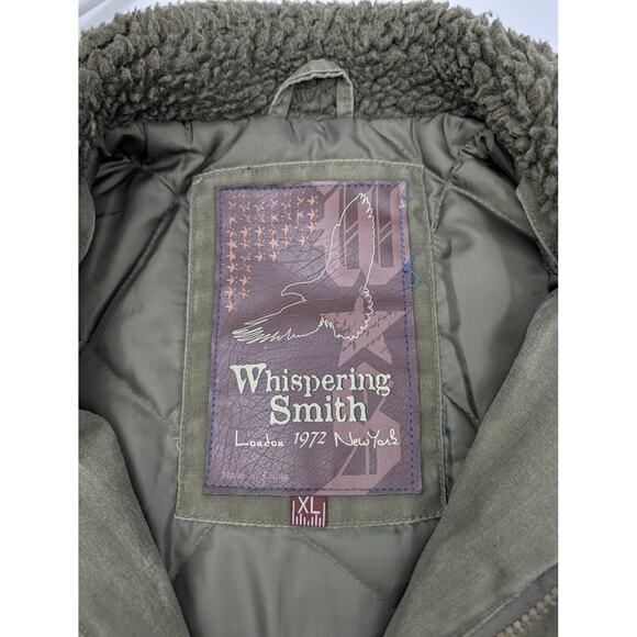 Whispering Smith Bomber Trucker Jacket Sherpa Lined Collar Men's XL Chore Work - Picture 6 of 9